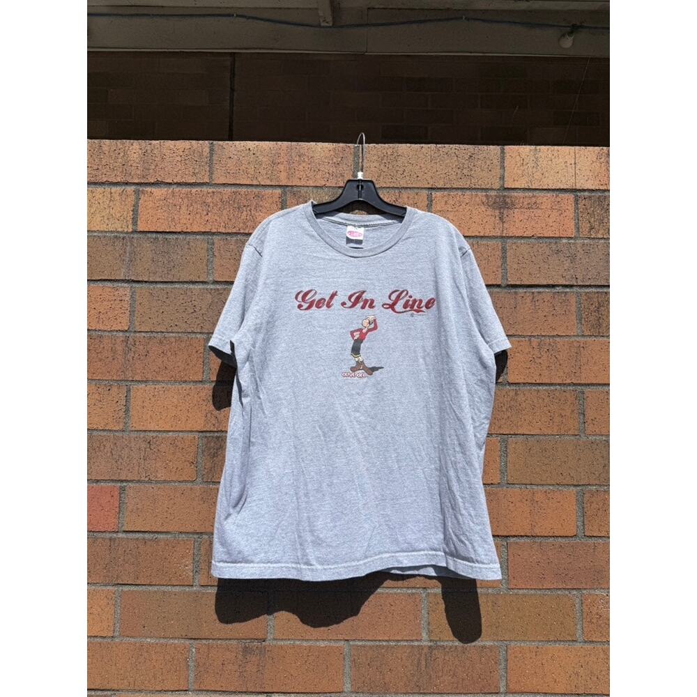 Y2K Olive Oyl Get in Line Vintage Popeye TNT Cartoon Tee Shirt Bluto Betty Boop